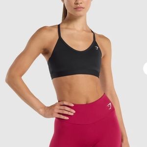 Black Gymshark V Neck Sports Bra